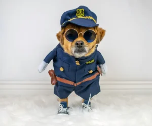 狗狗變裝服｜警察造型角色扮演服（含帽子）